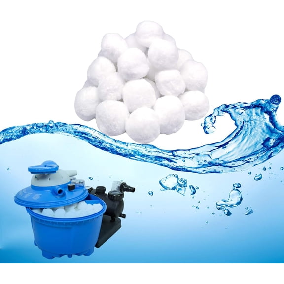 Filter Balls, 700g Filter Balls Can Replace 25kg Filter Sand Quartz Sand, Fiber Filter Media Used in Swimming Pools, Sand Filters, Water Filtration.