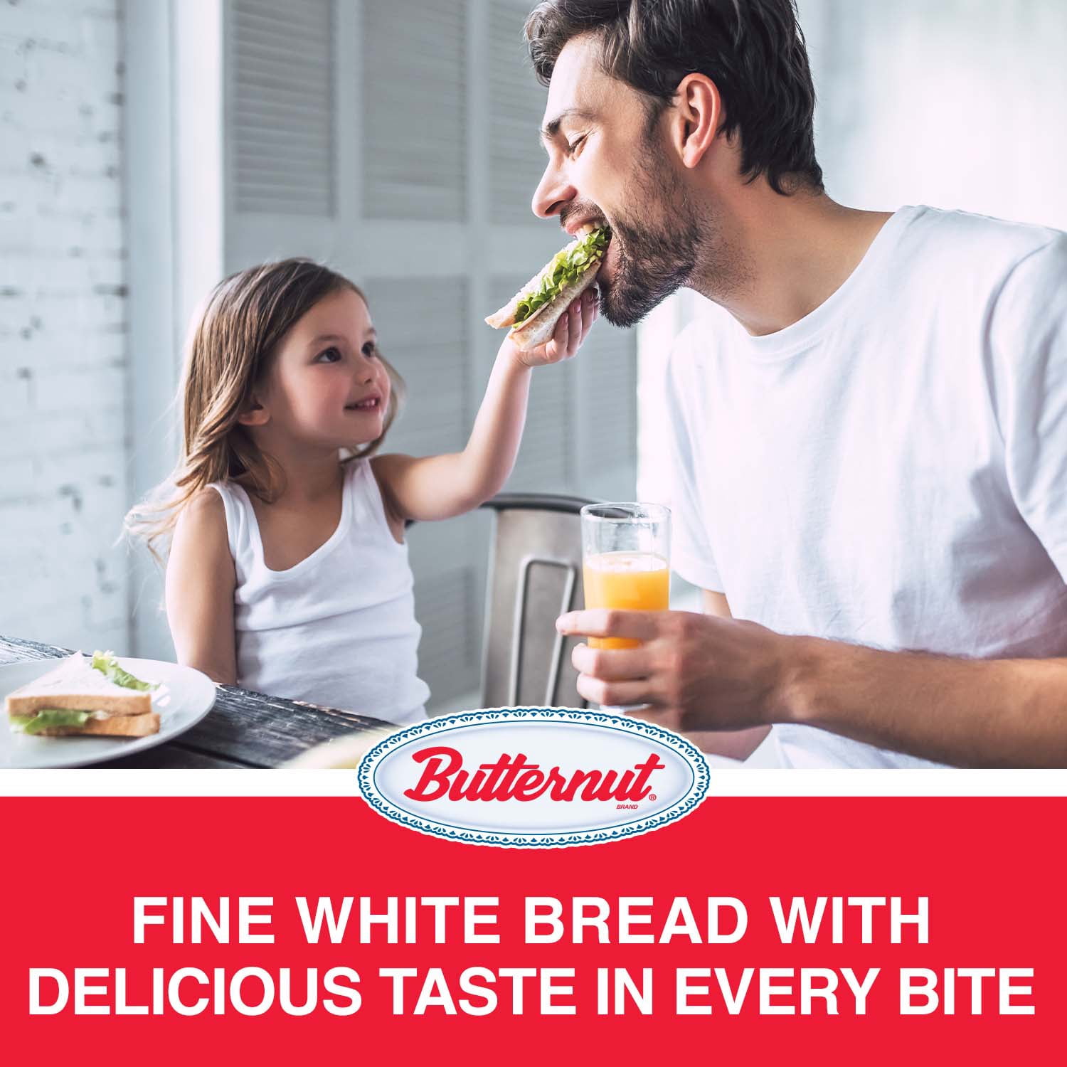 Butternut Sandwich Bread, Enriched Soft White Bread, 24 oz, Shelf-Stable