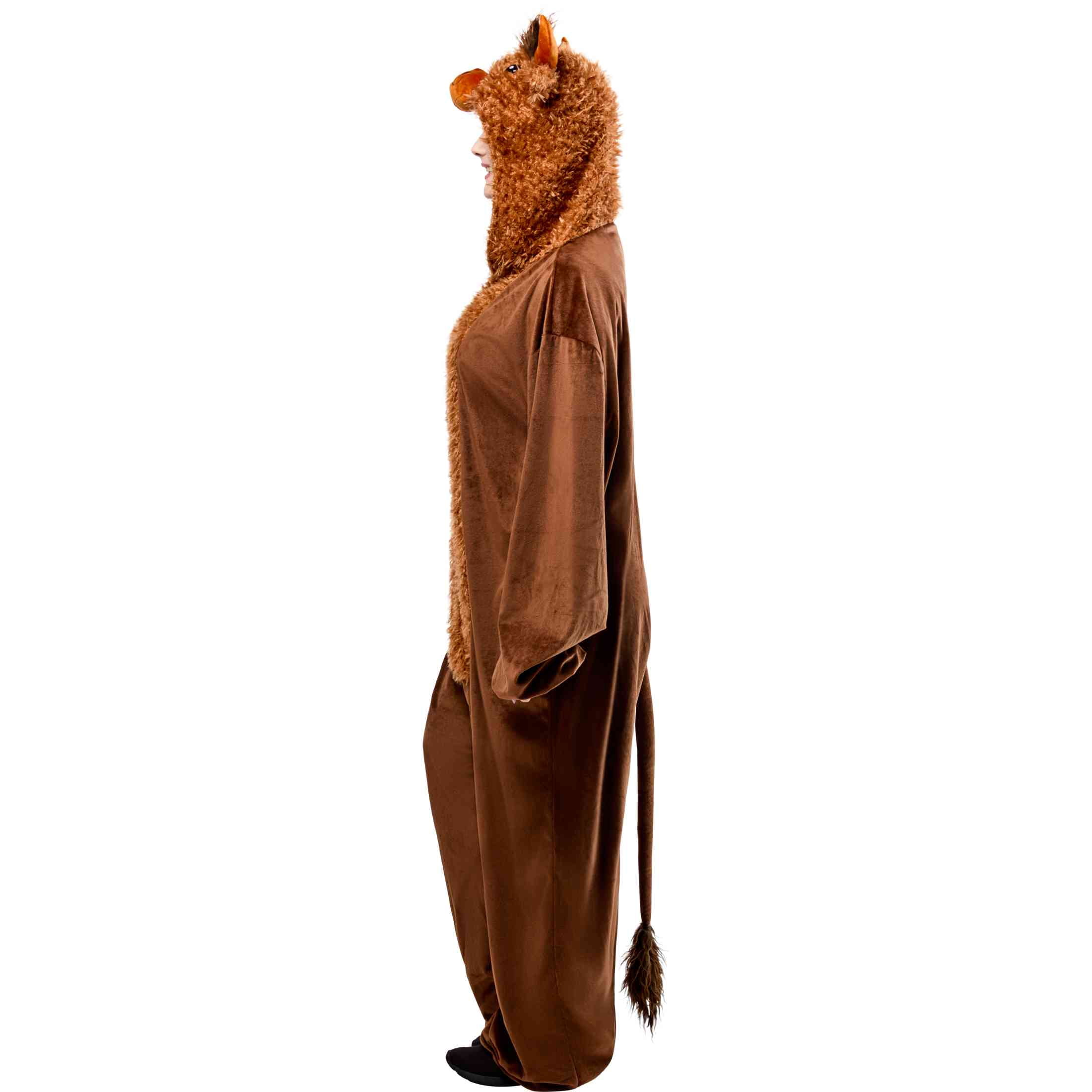 Highland Cow Jumpsuit Halloween Costume for Adults, Unisex Adult Size L (36/42), by Way to Celebrate