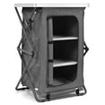 thumbnail image 2 of YYAo Portable Folding Storage Cabinet, Folding Camp and Beach Storage Cabinet, Folding Camping Storage Cabinet with 3 Shelves and Carry Bag-M, 2 of 9
