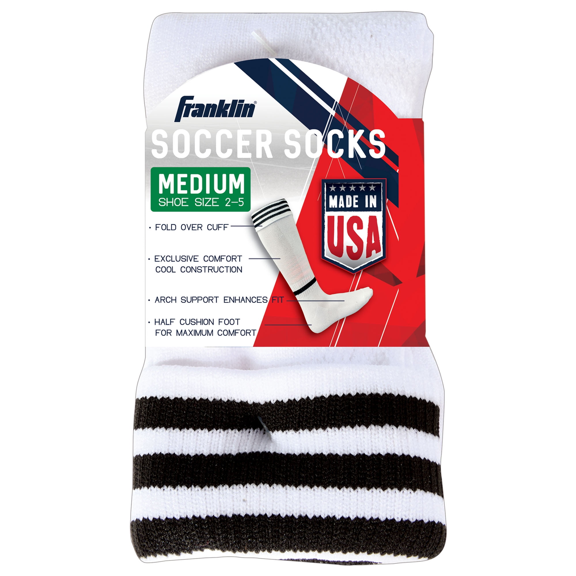 Kids Sock Size 5-7 Unisex Soccer Team Sports Cushion Acrylic