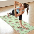 thumbnail image 6 of Green Highland Cow Flower Pattern Hot Yoga Mat Towel Non Slip for Hot Yoga - Quick-Drying Yoga Mat Cover with 4 Corner Pockets with Travel Bag - Hot Yoga Towel Non Slip 74"x26", 6 of 6