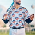 thumbnail image 5 of Lsque Donut with the USA Fag Pattern Mens Polo Golf Shirts Funny Graphics Shorts Sleeve Button Shirts Baseball T-shirt-X-Large, 5 of 7