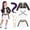 Pop Idol Singer Cosplay Costume - C, variant on 2026 Halloween Pop Idol Singer Cosplay Costume for Girls, Fashion Dance Performance Outfit Set with Black Top & White Shorts Set, Halloween Birthday Party Dress for Role Play Stage Performance, 100