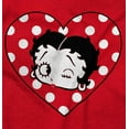 thumbnail image 2 of Betty Boop Wink and a Kiss Polka Dots Zip Hoodie Sweatshirt Women Brisco Brands M, 2 of 6