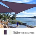 thumbnail image 3 of ZXMT 13*13*13ft Triangle Sun Shade Sail Outdoor 95%UV Block Protection Purple Shade Cloth, 3 of 9