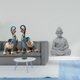 thumbnail image 2 of Escultura De Buda De Resina Moderna Con Forma De Elefante Y Mono, Adorno Artístico Coleccionable Para Escritorio, Estantería, Hogar, Oficina, Hotel, Patio, Decoración, Regalos, 2 of 8