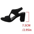 thumbnail image 5 of absuyy Womens Block Heel Sandals Chunky Heel T-Strap Open Toe Ankle Strap Casual Dress Sandals Black Comfortable Non-Slip Rubber Sole,Size 6.5, 5 of 9