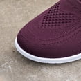 thumbnail image 7 of Duqingm Women'S Flats Everyday Women's Slip On Knit Flats Shoes Mesh Walking Loafers Shoes Casual Work Nursing Sneakers Dark Purple,6.5, 7 of 7
