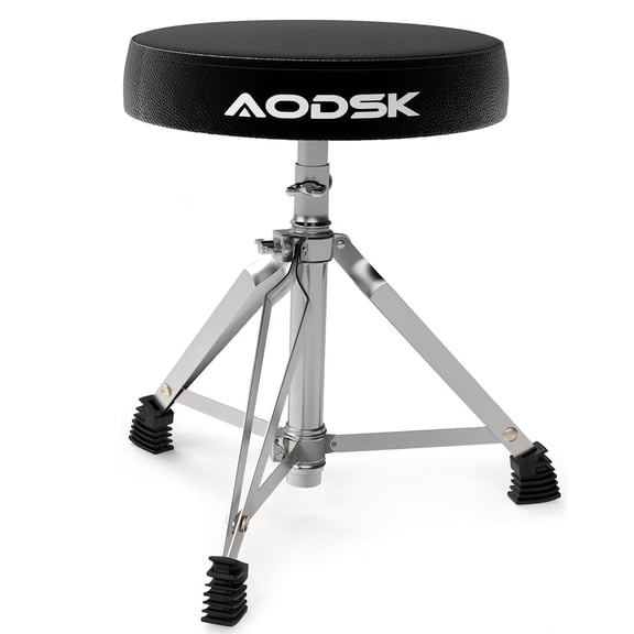 AODSK Drum Throne, Padded Foldable Seat Chair for Adults, Drummers - Black