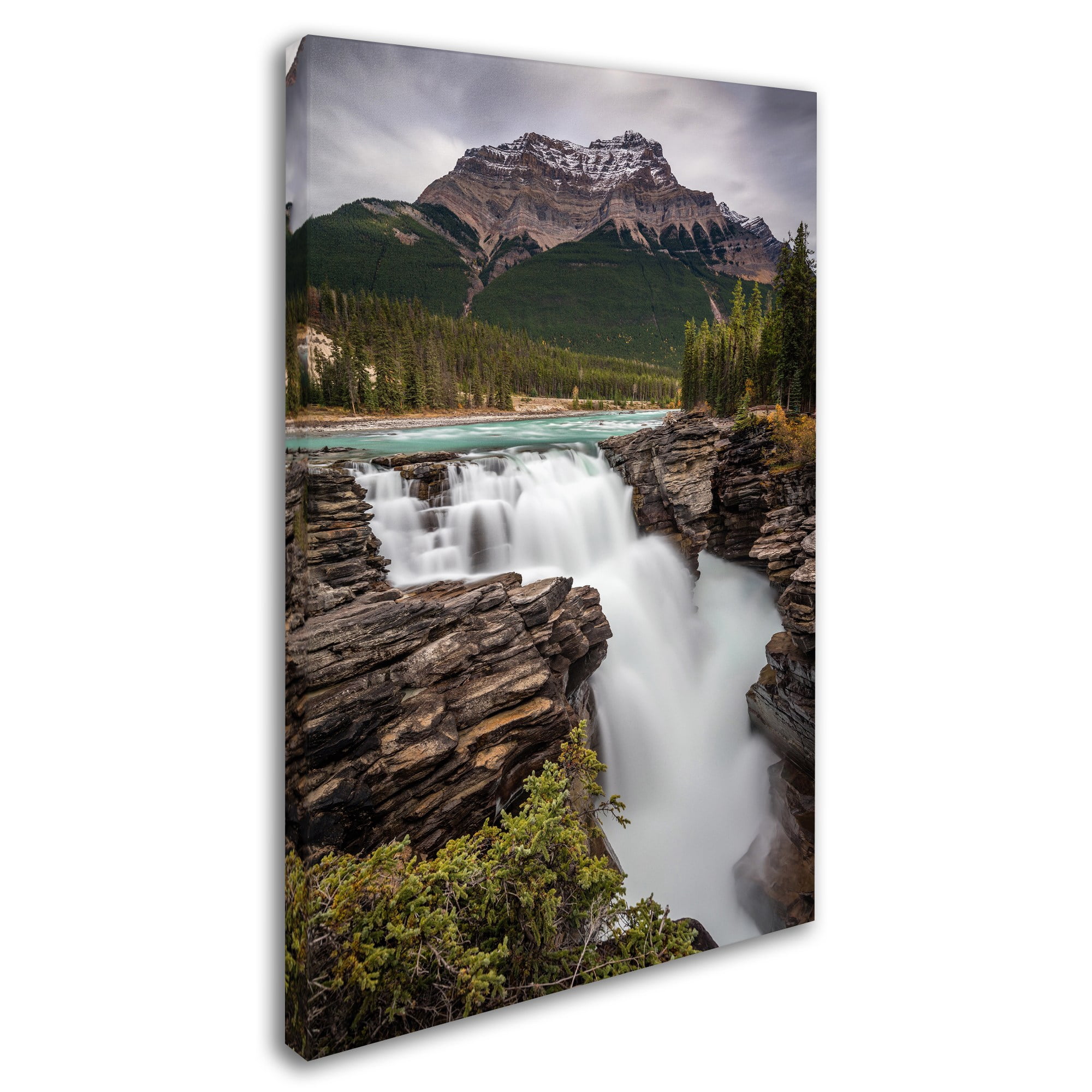 Trademark Fine Art 'Athabasca Falls' Canvas Art by Pierre Leclerc