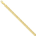 thumbnail image 4 of 14K Yellow Gold 7mm Hand-polished Fancy Link Chain, 4 of 5