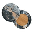 thumbnail image 2 of ZIATUBLE Black Marble Print Chairs Decorative Cover Reusable Elastic Bar Stool Covers Round 14"-16" Non Slip Circle Chair Seat Covers for Upholstered Furniture 2 Pcs Accessories Indoor, 2 of 6
