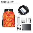 thumbnail image 6 of Single Side Full Backpack 16.1×11.8×4.5in Large Capacity Breathable Shoulder Belt Leisure Simple And Strong Bearing Capacity Vector Camouflage Pattern Orange Red_2, 6 of 8