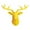 Yellow, variant on 3D Resin Deer Head Sculpture Antlers Wall Mounted Geometrical Stag Bar Decor Yellow