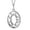 O Pendant, variant on Polki Diamond Initial Necklaces for Women in 925 Sterling Silver Platinum Plated Size 20"- H Letter Necklace I4 Clarity Jewelry Anniversary Wedding Unique Christmas Gifts