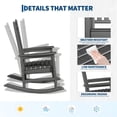 thumbnail image 5 of TROPOW HDPE Rocking Chair Outdoor- Poly High Back Porch Rocker Chairs for Adults - All Weather Resistant Furniture for Patio Front Porch, 5 of 8