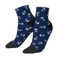 thumbnail image 2 of Bingfone Nautical Themed Simple Anchors Design Patterned Men'S Women'S Casual Cotton Socks, 2 of 9