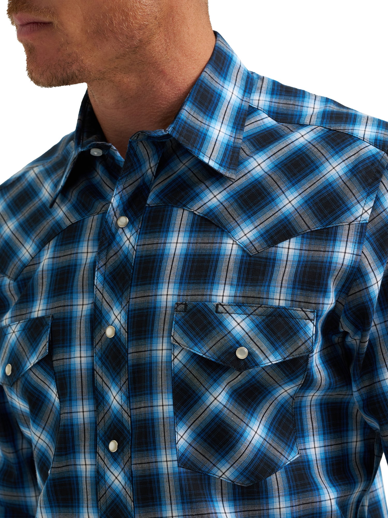 Wrangler® Men's and Big Men's Regular Fit Long Sleeve Western Shirt, Sizes S-5XL