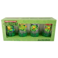 Teenage Mutant Ninja Turtle Pint Glass Set of 4 by Just Funky