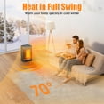 thumbnail image 2 of Portable Space Heater for Home, 1500W Electric Heater Fan with Remote, 70° Oscillation, 1-12h Timer, Portable Heater for Inside Home/Office, 2 of 11