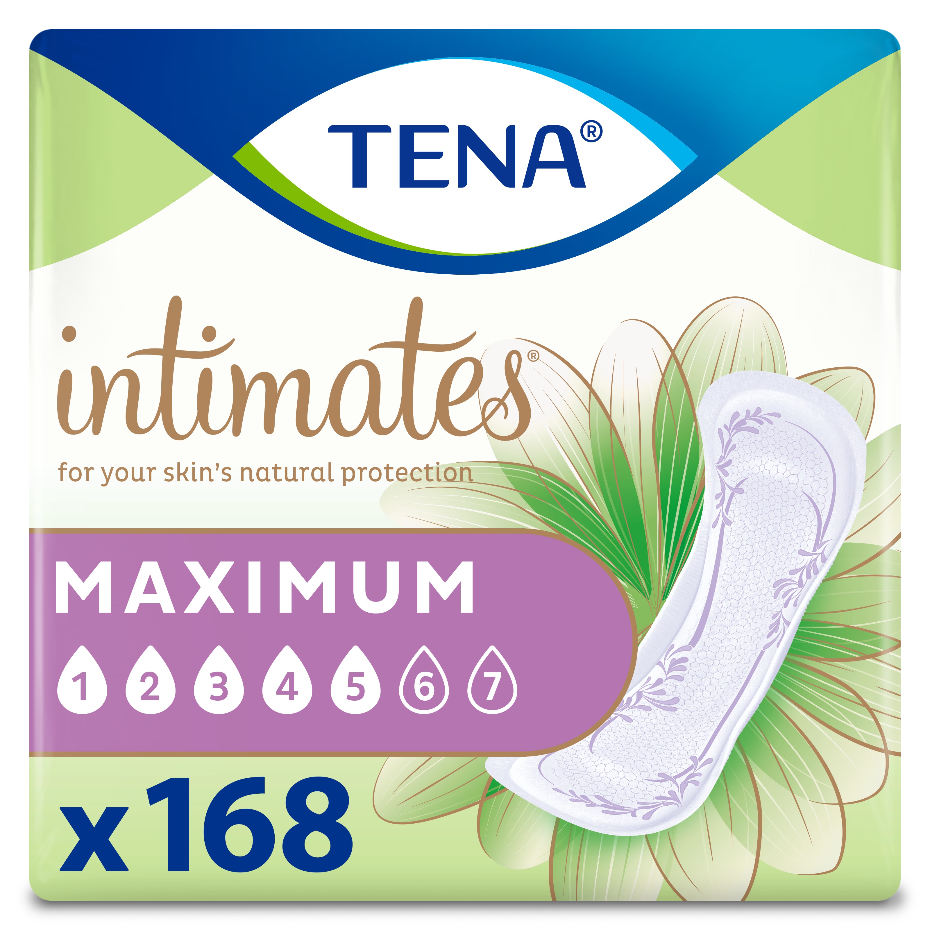 Tena Intimates Maximum Regular Pad, 168 Count