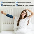 thumbnail image 2 of Reamphy Elbow Brace Comfortable Night Sleep, Cubital Tunnel Syndrome, Ulnar Nerve entrapment Relief Pain and Tendonitis, Arm Straightener Fit Men ＆ Women (Small Blue), 2 of 6