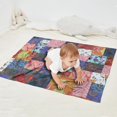 thumbnail image 2 of Colorful Pioneer Flower Patchwork Blanket,Comfortable Soft Flannel Throw Blanket,All Season,Warm Lightweight Blankets for Sofa Bed Couch Living Room Chair,30"x40", 2 of 4