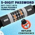 Mata1 Combo Bike Chain Lock, Strong Anti-Theft with 5-Digit Code, Heavy ...