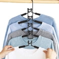 thumbnail image 2 of Lttoisl SharkTRUE Space Saving Clothes Hangers, Multi Layer Metal Hanger Racks with Foam Padding, Heavy Duty Thick Magic Hanger Organizers for Coats, Sweaters, Suits, T-Shirts, Wardrobe Storage, 2 of 8