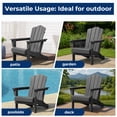 thumbnail image 4 of FUNDAZE HDPE Adirondack Chair, Foldable Weather-resistant Outdoor Chair for Patio, Poolside, Garden, Yard, Gray, 4 of 8
