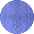 thumbnail image 1 of Ahgly Company Machine Washable Indoor Round Oriental Blue Industrial Area Rugs, 5' Round, 1 of 4