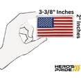 thumbnail image 3 of Hero's Pride American Flag Patch, White Border, Sew-On, 3-3/8" x 2" (Pack of 6), 3 of 6