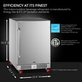 thumbnail image 6 of Whynter 24-Inch Energy Star Indoor/Outdoor Beverage Refrigerator, 5.3 Cu. Ft. Built-In Stainless Steel Cooler Fridge with Lock, 6 of 8