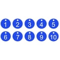 thumbnail image 3 of 10PCS Number Tags 1-10, Number Key Tags Plastic Numbered Tags Key Tags Keychain with Key Rings for Organizer Field Sales Hangers Clothes Labels ID Tag, Blue, 3 of 6