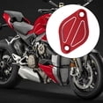 thumbnail image 4 of Tapas de filtro de aceite de motor, cubierta decorativa, ajuste protector para DUCATI V4 / S / R Streetfighter V4 / S Superleggera V4 - rojo Soledad Cubierta decorativa de aceite, 4 of 8