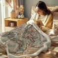 thumbnail image 3 of Old World Map Sherpa Throw Blankets Vintage Retro Fleece Blanket Cozy Plush Blanket for Bedroom Living Rooms Sofa Couch (Twin 60"x80"), 3 of 6
