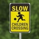 thumbnail image 3 of ColoMX Señales de cruce de velocidad para niños, señales de advertencia de tráfico de alta visibilidad, señal de seguridad infantil para calles, entradas y áreas de juego, 2 uds., 3 of 8