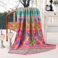 thumbnail image 2 of Colorful Pioneer Flower Pattern Blanket,Comfortable Soft Lamb Wool Throw Blanket,All Season,Warm Lightweight Blankets for Sofa Bed Couch Living Room Chair,50"x60", 2 of 4