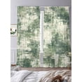 thumbnail image 3 of Sage Green Ombre Sheer Curtains 84 Inch Length 2 Panels Set, Gradient Abstract Art Vintage Voile Window Treatment Rod Pocket Curtains Sheers Drapes for Bedroom/Living Room/Kitchen 52"x84"x2, 3 of 7