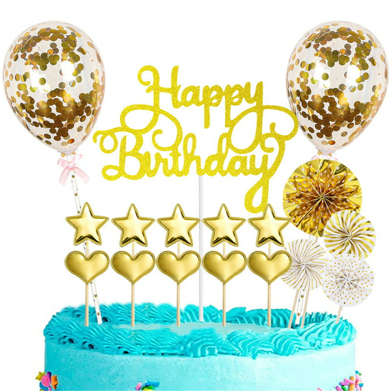 Balloon Shaped Birthday Cake Candles Dessert Topper Picks Set of 6  Multicolor