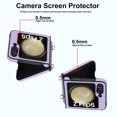 thumbnail image 2 of Allytechgroup Stylish Phone Case for Samsung Galaxy Z Flip 6, Hand Wrist with Silk Anti-Scrath Shockproof Bumper Slim Back Cover Case for Girls Women, Purple, 2 of 8
