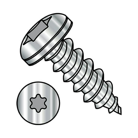 

10-12X3/4 Six Lobe Pan Self Tapping Screw Type A Fully Threaded 18 8 Stainless Steel (Pack Qty 2 000) BC-1012ATP188