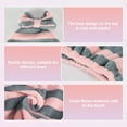 thumbnail image 3 of Unique Bargains 2pcs Hair Drying Towel Hair Towel Wrap for Women Striped Bow Drying Cap for Short Hair Pink Gray White, 3 of 7