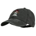 thumbnail image 2 of Western Snowman Embroidered Washed Dyed Cap - Black OSFM, 2 of 5