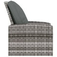 thumbnail image 2 of vidaXL Garden Reclining Chair with Cushions Grey Poly Rattan, 2 of 5