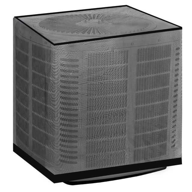 Cubierta de aire acondicionado Uxcell, 35.4x35.4x39.4" Cubierta de aire acondicionado para todas las estaciones, malla exterior, cubiertas de unidad de AC, negra