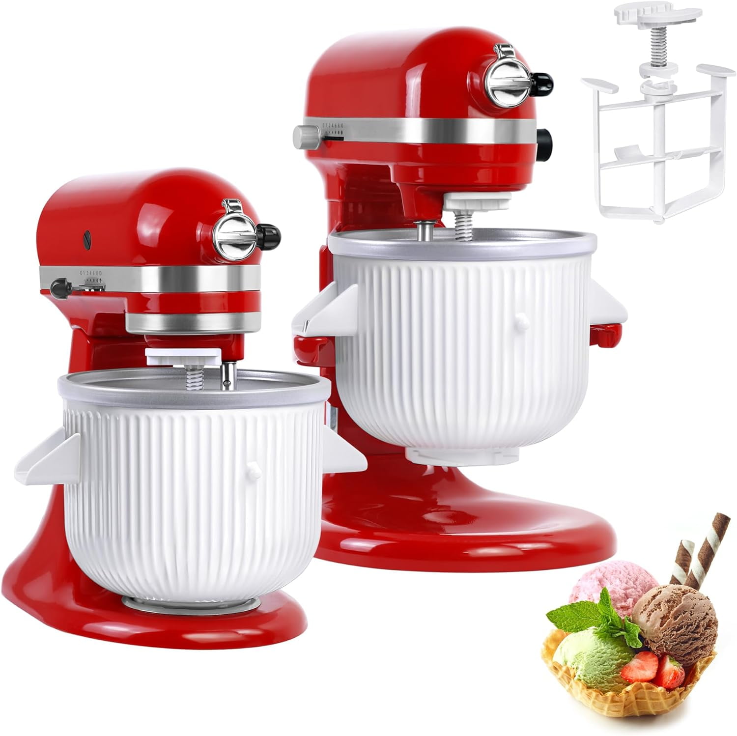 Ice Cream Maker Attachment for KitchenAid Mixers and Ice Cream Maker Parts