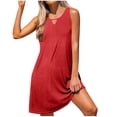 thumbnail image 2 of Robes d'Été pour Femmes 2025 Zeophrasy Robe d'Été Sans Manches à Poches Latérales en Liquidation à Moins de 5, 2 of 8