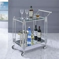 thumbnail image 4 of Bowery Hill Contemporary Metal 2-Tier Bar Cart in Chrome, 4 of 6